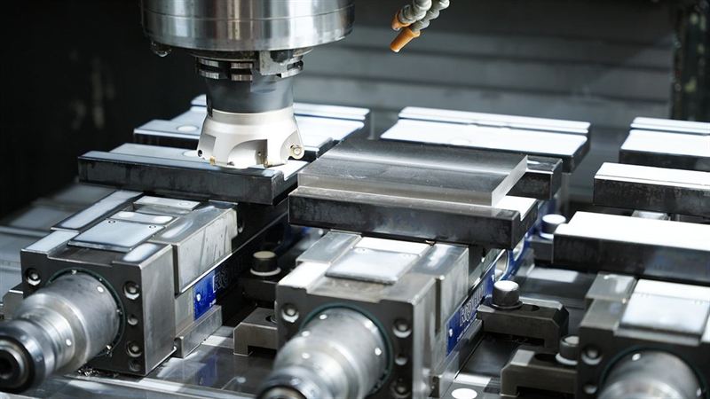 Nahaufnahme einer CNC-Fräsmaschine bei der Metallbearbeitung – Sicherheitsvideo für GFE Fremat GmbH
